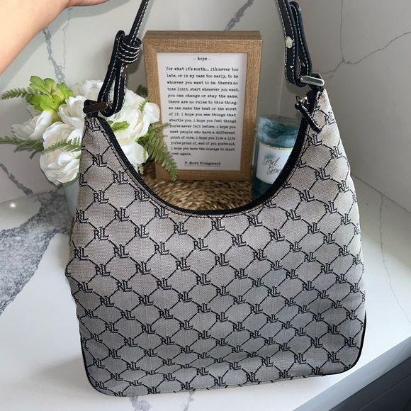 Ralph Lauren Handbags - Vintage Ralph Lauren monogram shoulder bag